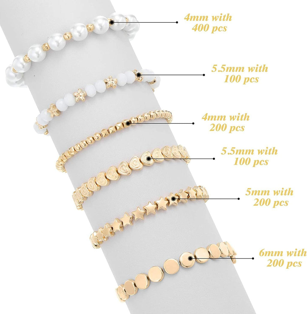 Various shapes of luxury spacer beads including stars and flowers