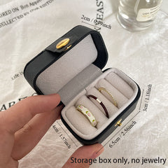 Portable Miniature Ring Box compact travel size