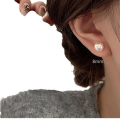 Versatile 925 Sterling Silver Pearl Earrings - Image 5