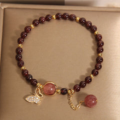 Garnet bracelet beauty captured in detail