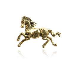 Men wearing a vintage horse brooch