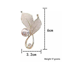 Korean Stylish Leaf Brooch Showcased - Image 6