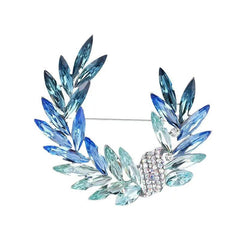close-up of floral design brooch