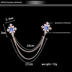 Close-up of rhinestone brooch with unique design image 2