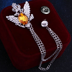Men's Brooch in Formal Wear with an eagle pin