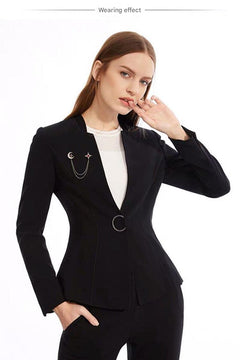Elegant lapel pin displayed on a jacket