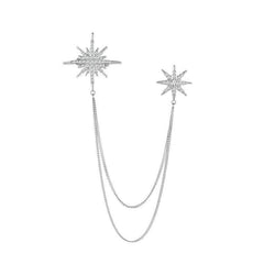 Star shape brooch in stylish attire