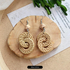 Rattan earrings in various styles