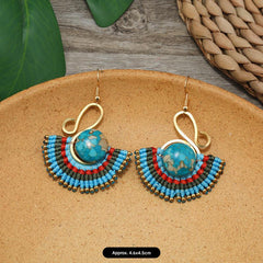 Handmade Bohemian Woven Earrings Design 10