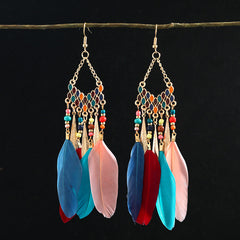 Colorful tassel earrings for festivals
