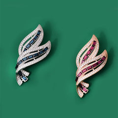 fashionable brooch on formal outfit
