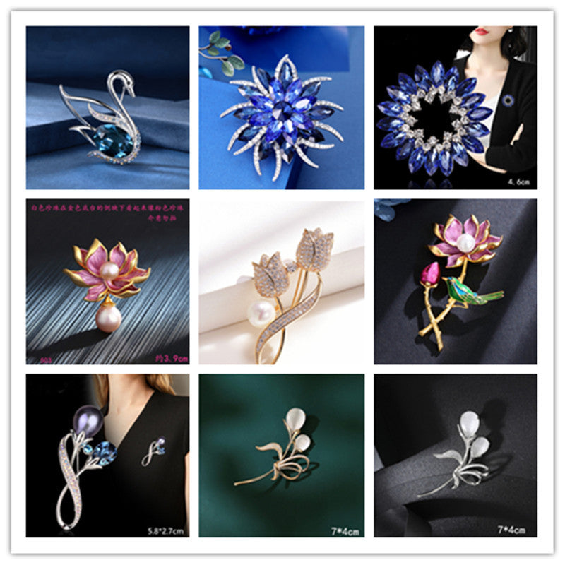 Floral scarf clip accessory image 2