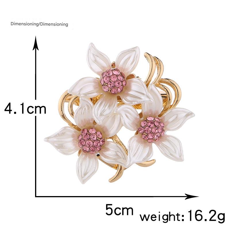 Elegant rhinestone cat eye brooch pin