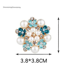 Stylish brooch on a model's dress