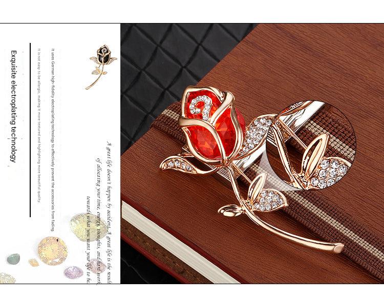 Elegant rose brooch lifestyle image