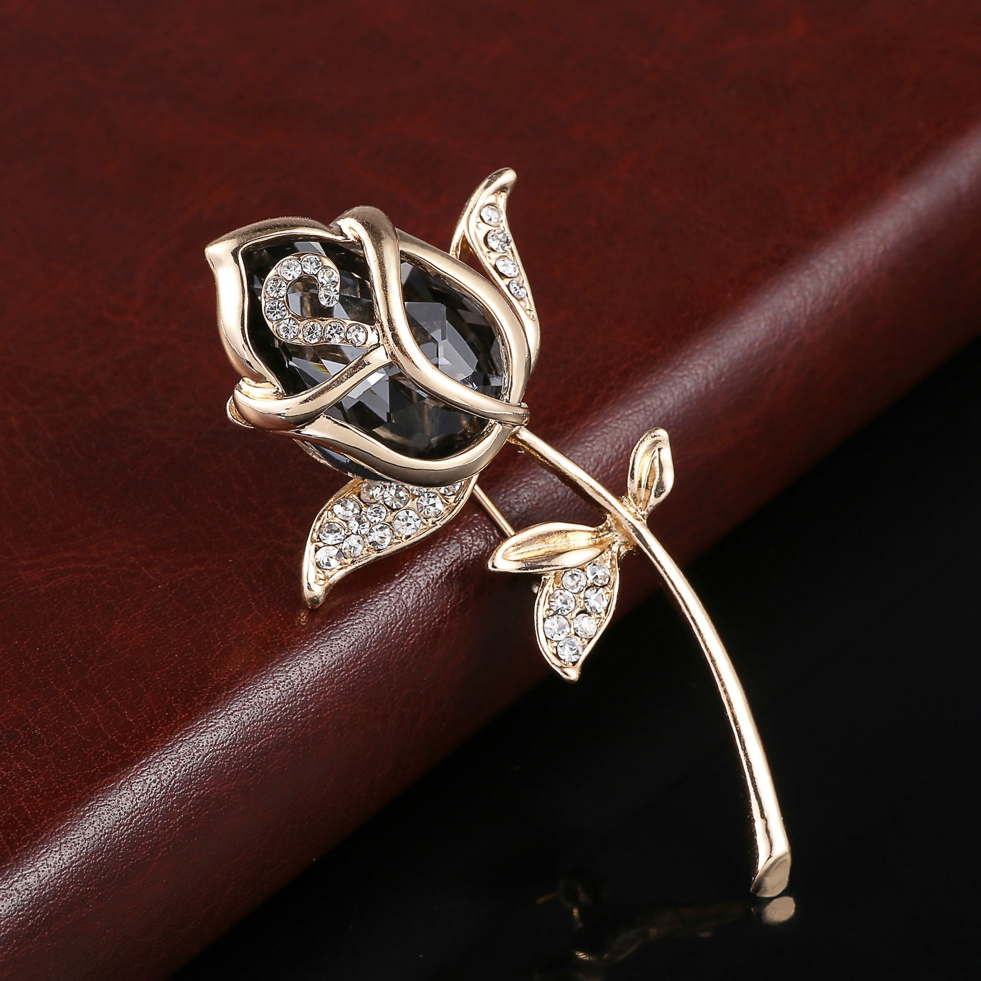 Elegant rose brooch lifestyle image
