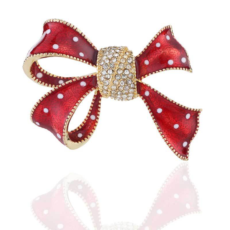 Gift Idea for Her - Chic Pink Bow Brooch Image 5