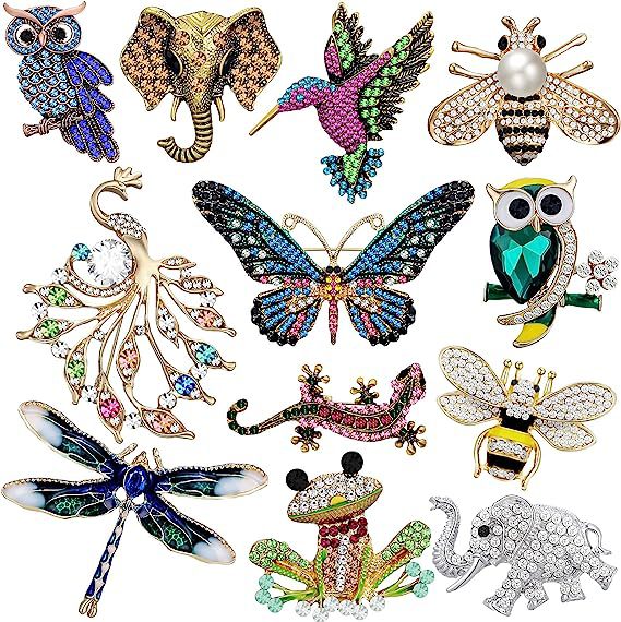 Charming owl brooch on display