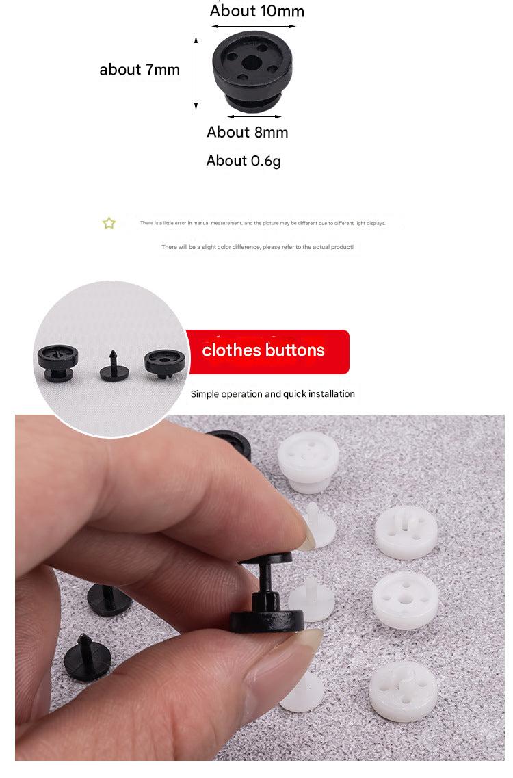 Pack of reusable snap-on fasteners