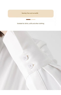 Reusable clothing buttons in packaging