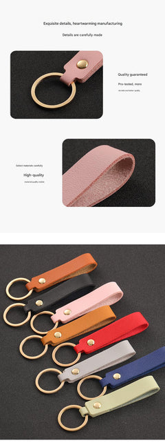 PU leather key ring holder designed for car keys