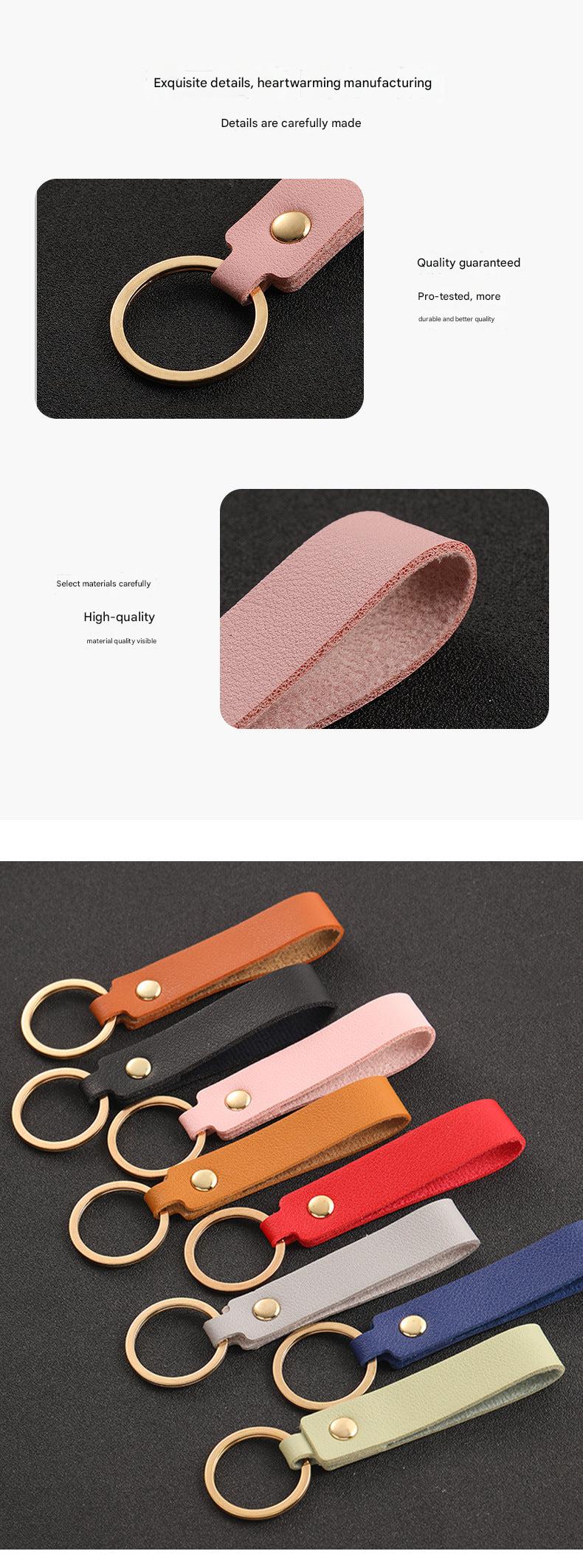 PU leather key ring holder designed for car keys