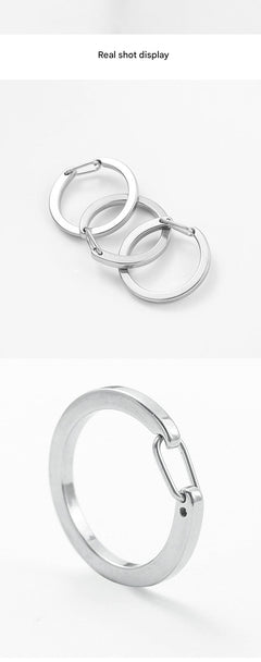 Alloy spring hook clip in use outdoors