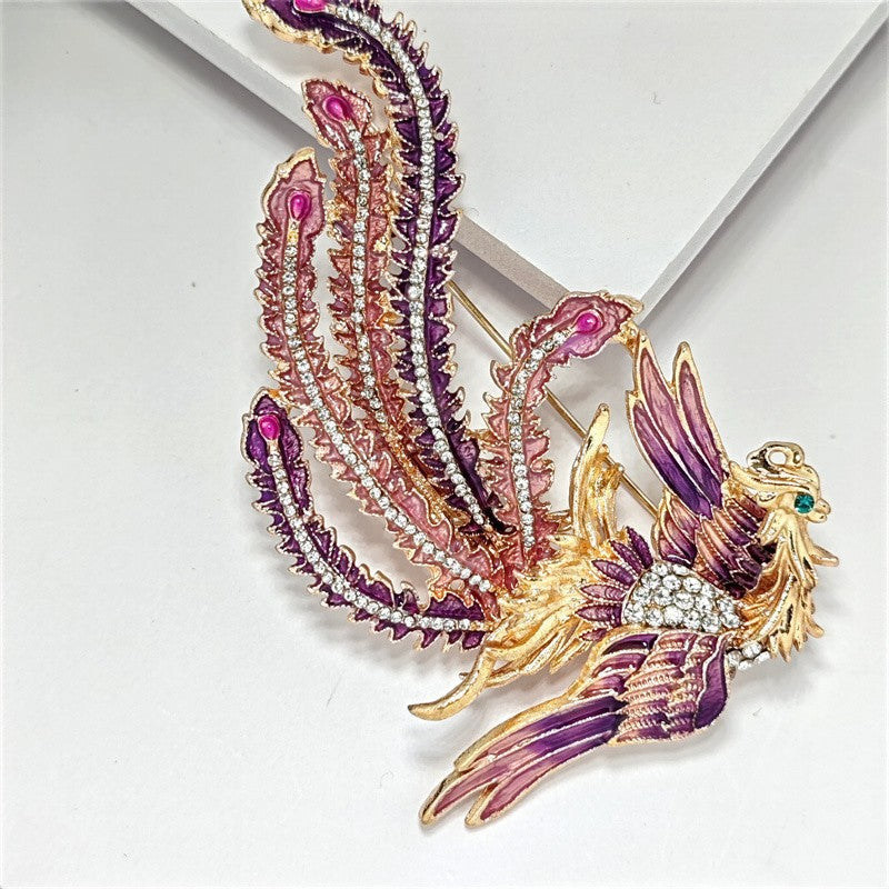 Durable alloy with rhinestones brooch