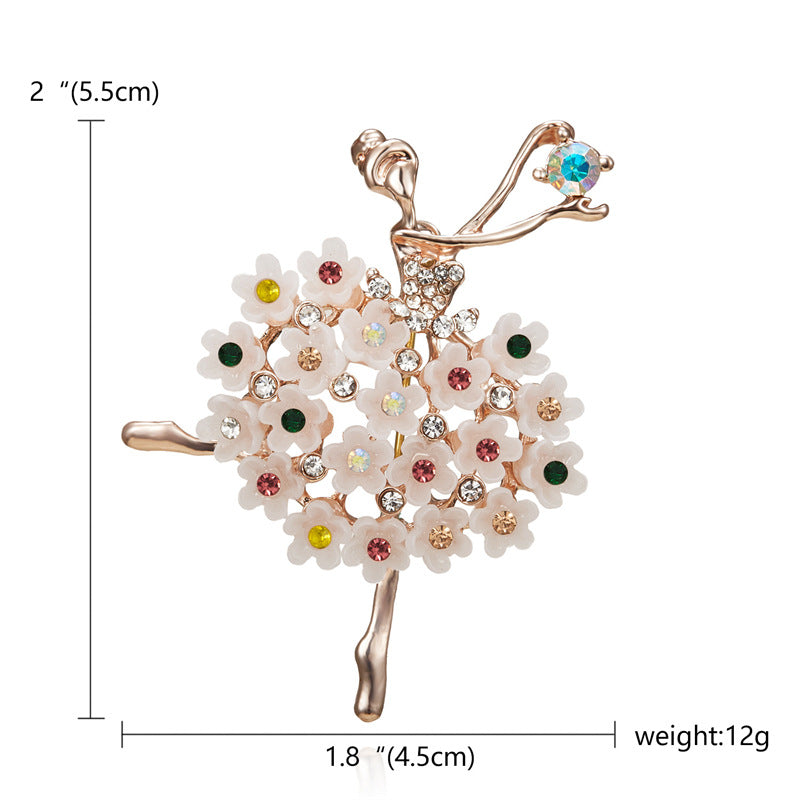 Whimsical ballet girl design pin image 7