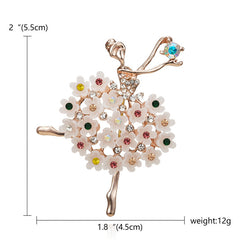 Whimsical ballet girl design pin image 7