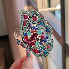 Trendy butterfly brooch worn on clothing