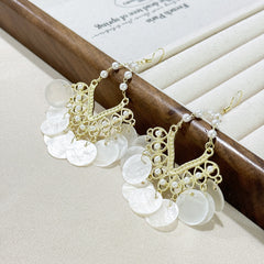 Chic Vintage Shell Tassel Earrings image 10