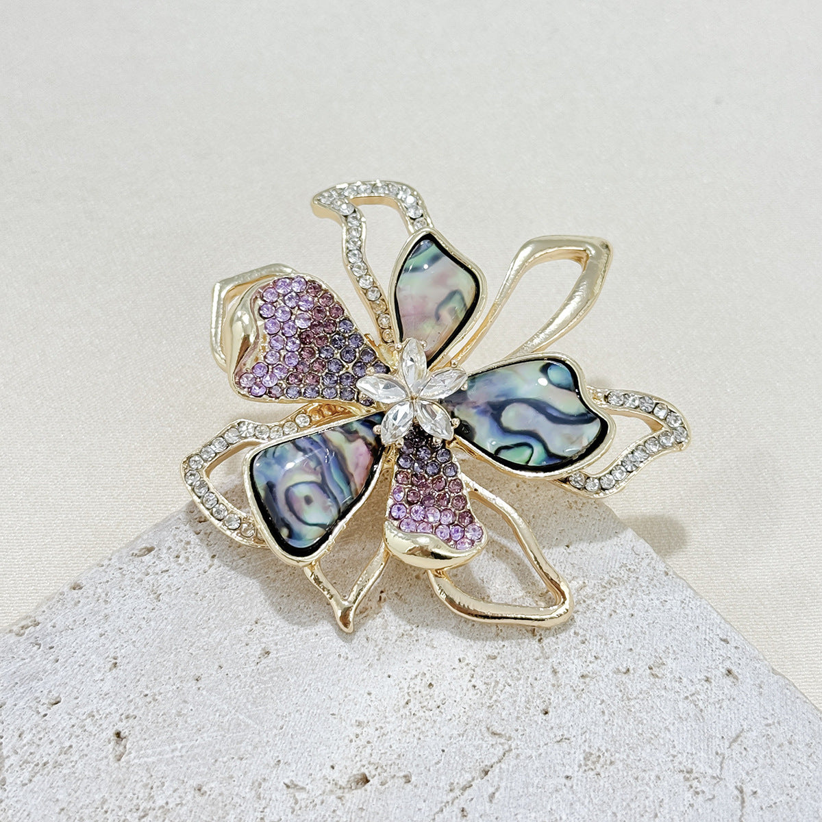 Chic brooch for layering with scarves