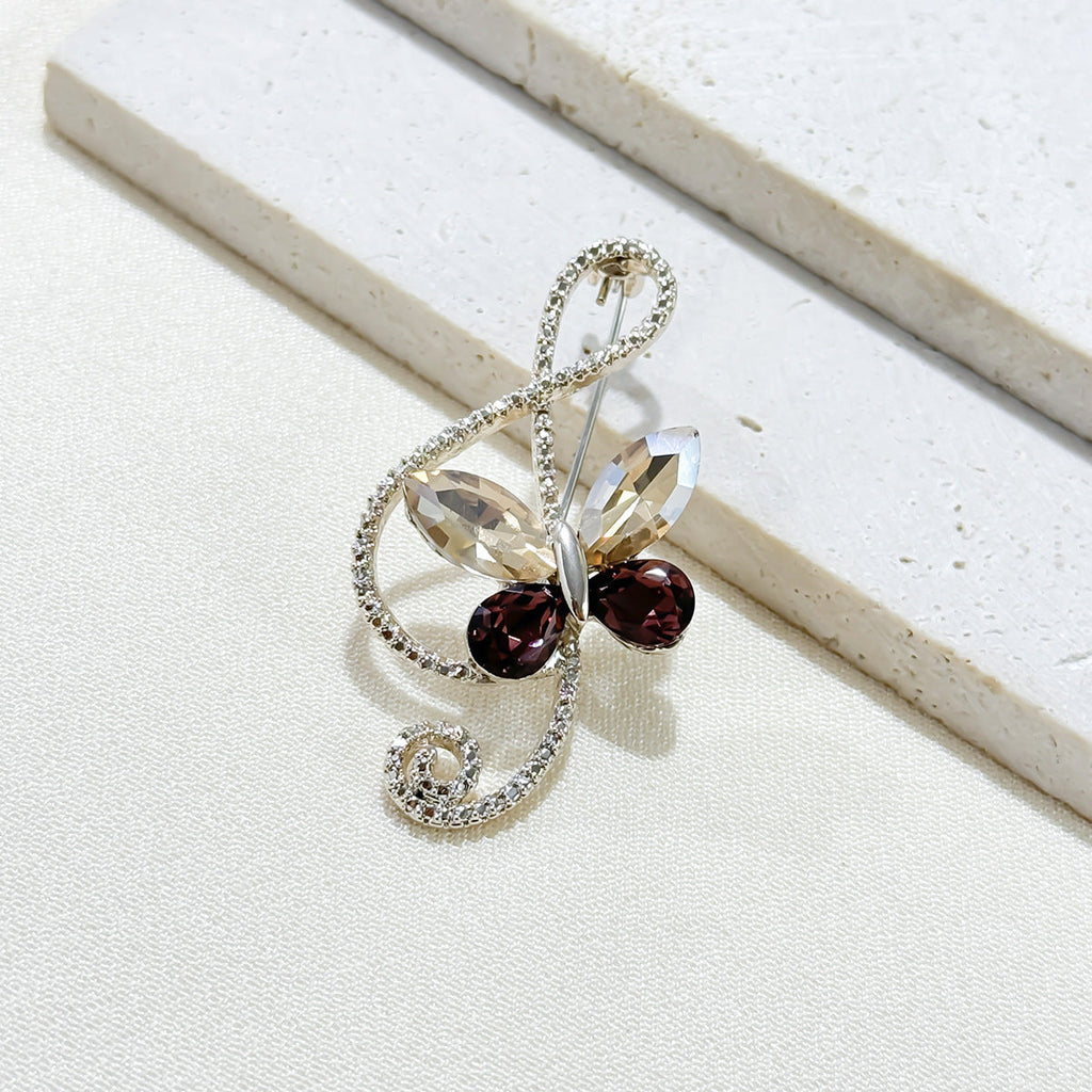 Elegant unisex lapel pin showcasing butterfly design