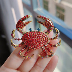 Stylish Rhinestone Crab Brooch - Image 4