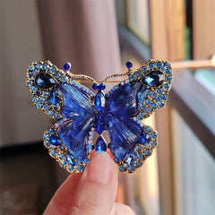 Butterfly brooch in red colour option
