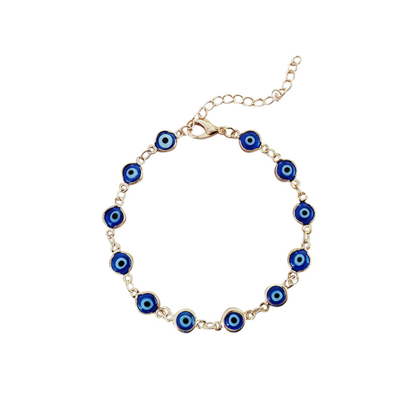 Turquoise Blue Bracelet Adjusted to Wrist