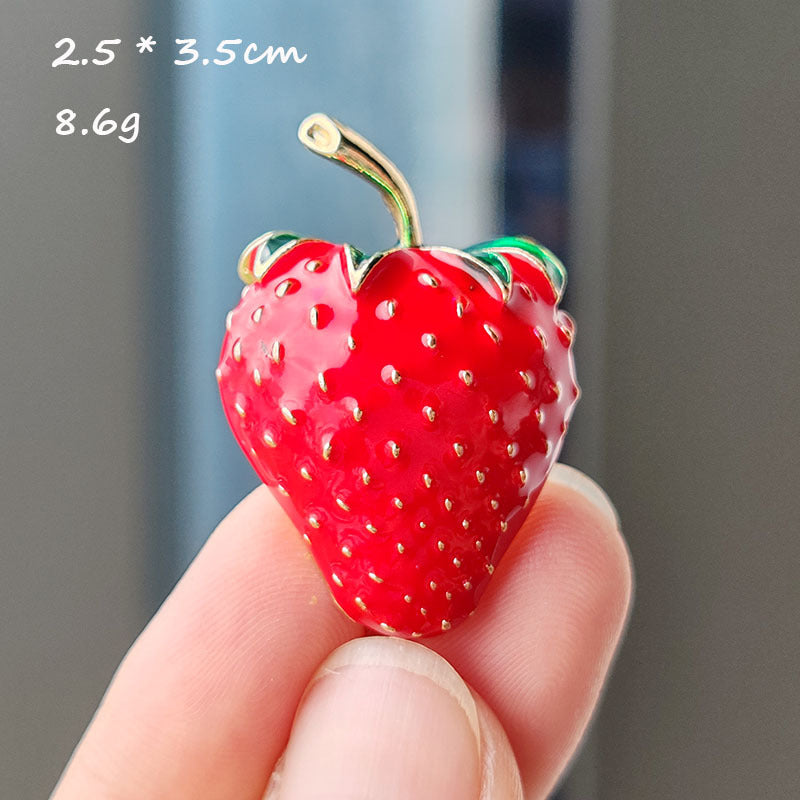 High-Quality Strawberry Brooch