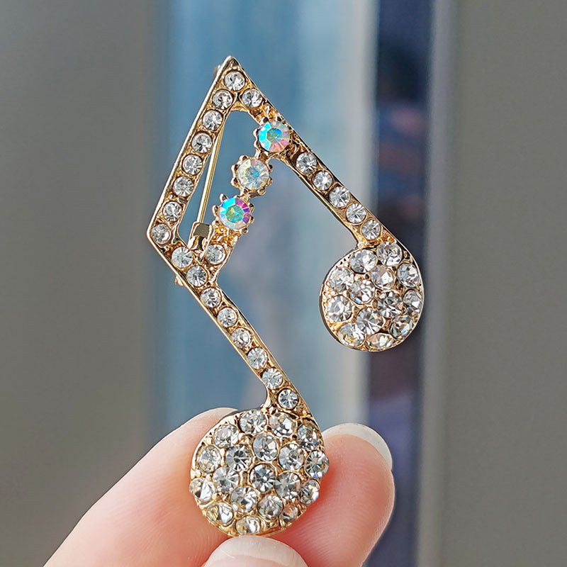 Elegant Brooch on Black Jacket