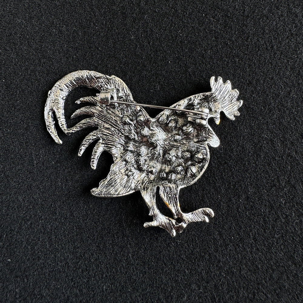 Detailed look at intricate design of brooch