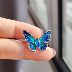 Colourful butterfly pin for jackets