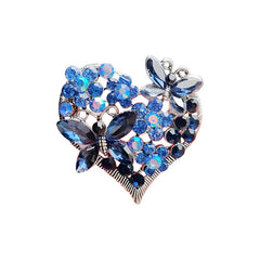 Chic Butterfly Heart Brooch with a fashionable outfit