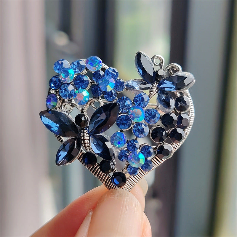 Butterfly Heart Brooch with beautiful detailing