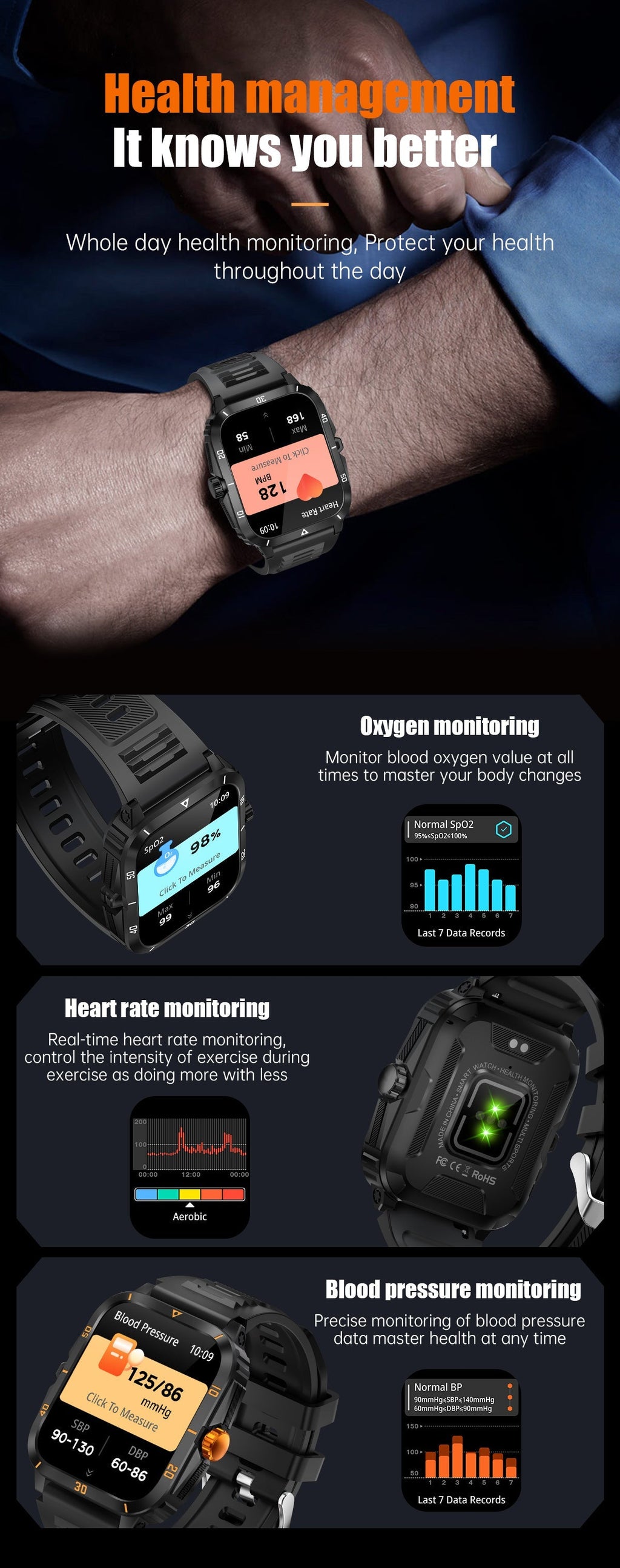 Smart Sports Watch with Silicone Band - Image 5