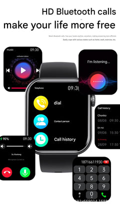 F57 smartwatch side view showcasing Bluetooth calling feature