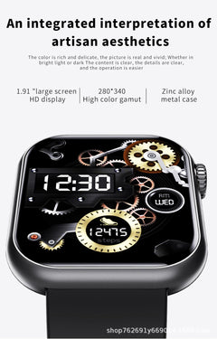 F57 smartwatch front view with health stats displayed