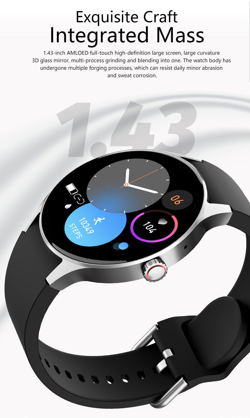 User wearing smart fitness watch while exercising