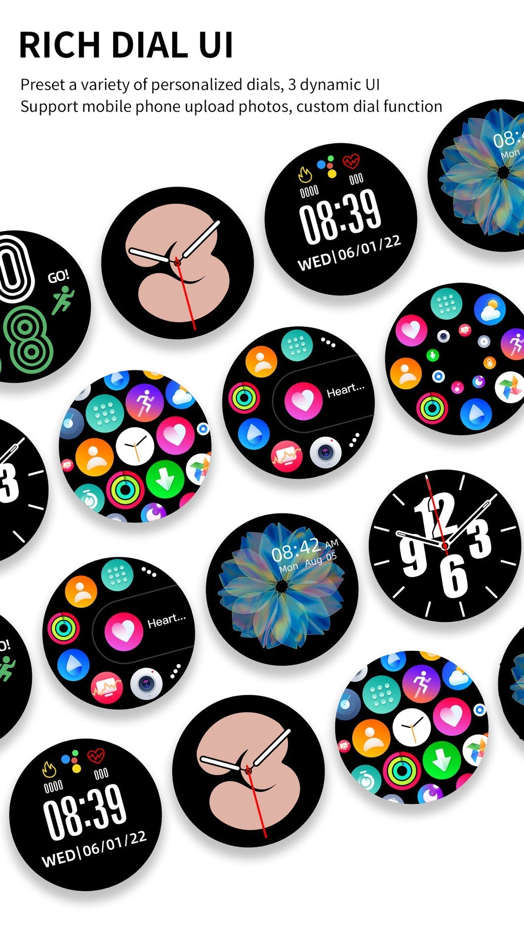 LIGE smartwatch charging display