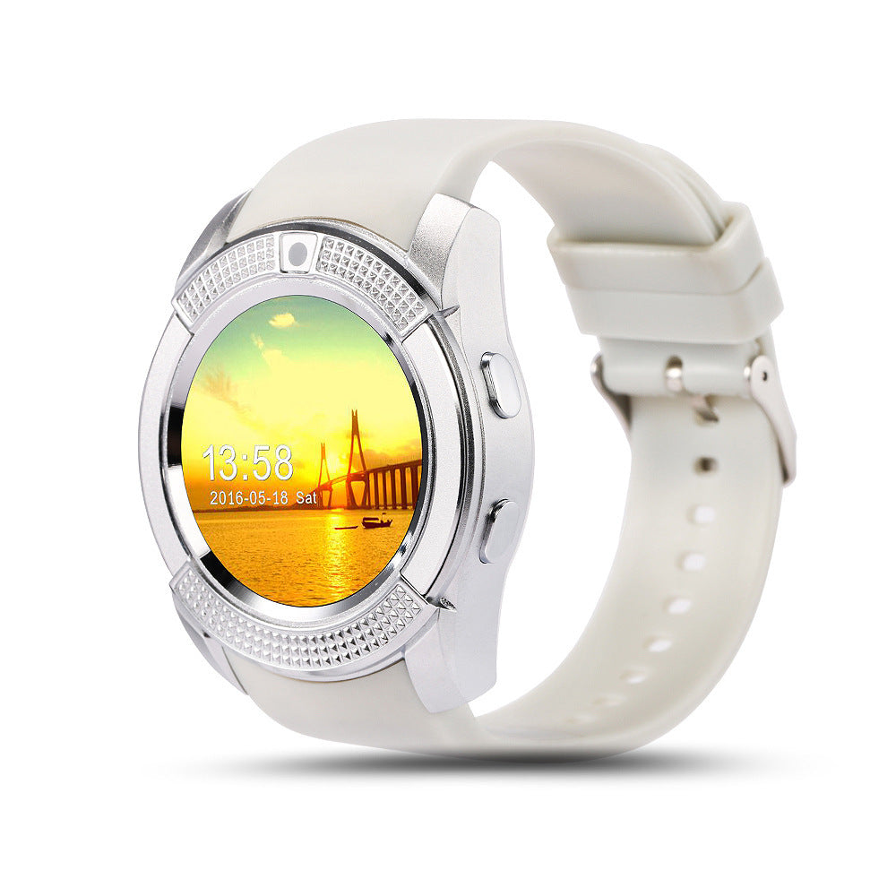 V8 Smart Watch displayed on a stylish desk
