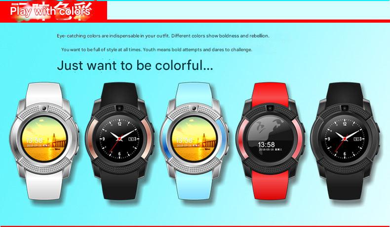 V8 Smart Watch user's manual and charging cable